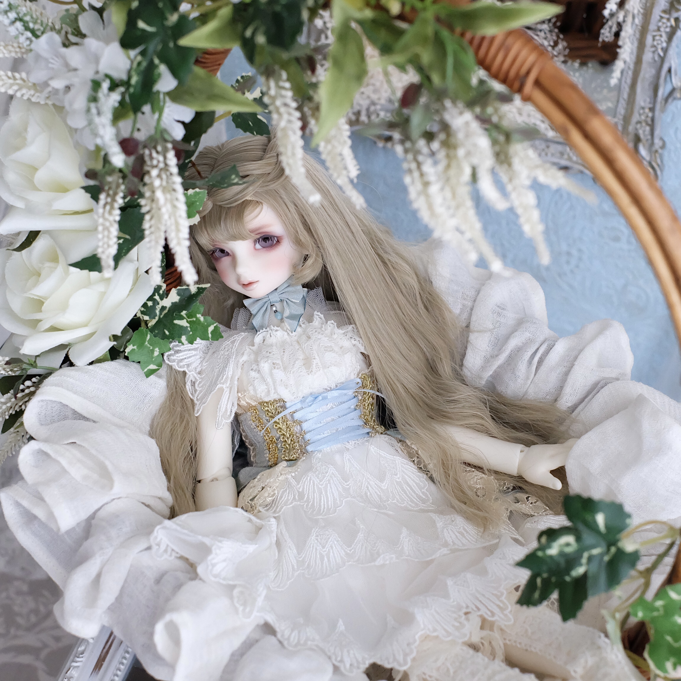 ☆超美品SDM MSD ドール ドレス　アクセサリー&花籠付属 人形